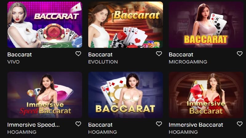 Baccarat hấp dẫn tại Casino Vibet