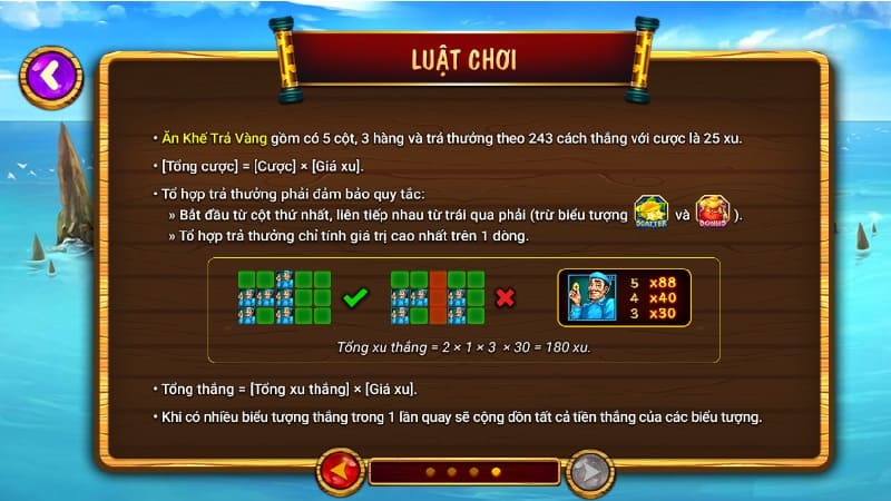 Luật chơi nổ hũ Ăn Khế Trả Vàng Vibet