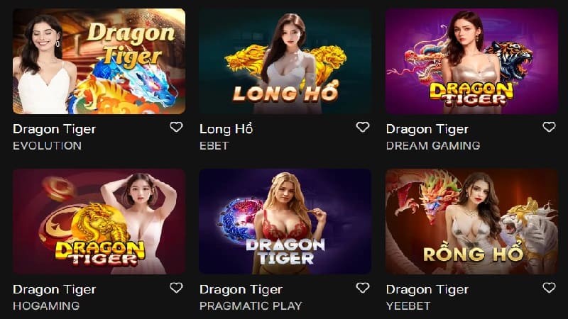 Rồng Hổ là tựa game nên trải nghiệm ngay tại casino Vibet