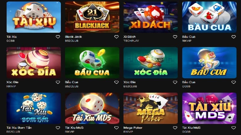 Các trò chơi hấp dẫn tại Casino Vibet